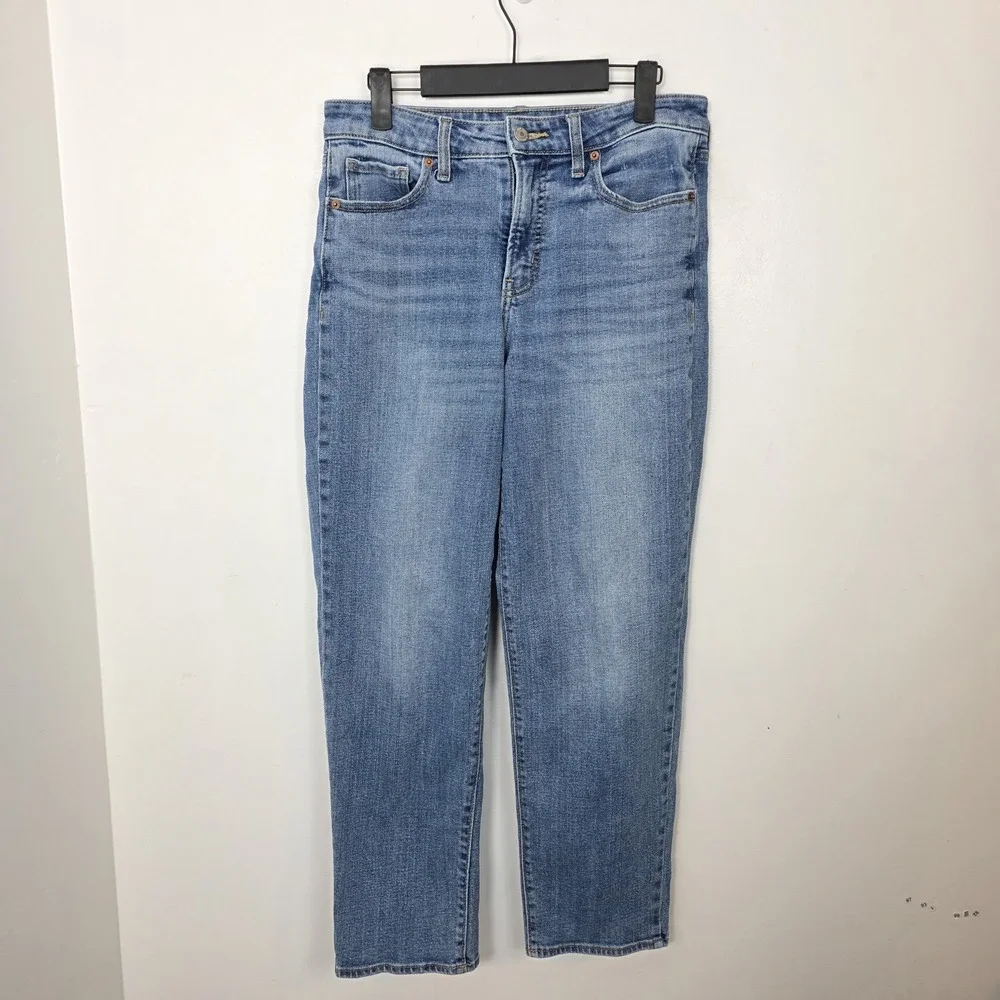 Old Navy Medium Wash High Waisted‎ Cute Casual Trendy OG Loose Jeans Size 6